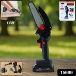 Cordless Mini Electric Chainsaw with Rechargeable Battery (1 Set) - Image 2