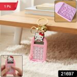 Cute Cartoon Cat Calculator Keychain with Mini Digital Display (1 Pc) - Image 2