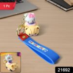Cute Cartoon Cat Riding Toy Car Silicone Keychain (1 Pc) - Image 2