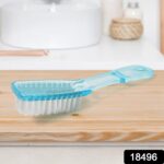 Plastic Handle Shoes Clothes Scrubbing Brush (1 Pc / Mix Color / 19 Cm) - Image 2