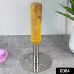 Stainless Steel Potato Masher, Pav Bhaji Masher with wooden handle - Image 6