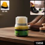 Black Shoe Polish Cream with Built-in Sponge Applicator (60 ML Approx) - Image 2