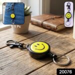 Smiley Face Retractable Keychain (1 Pc) - Image 2