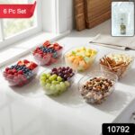 Multipurpose Transparent Serving & Storage Bowls Set (6 Pc Set) - Image 2