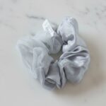 Dual-Tone Satin & Mesh Fabric Hair Scrunchie (1 Pc) - Image 3
