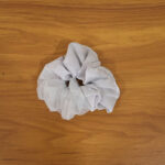 Dual-Tone Satin & Mesh Fabric Hair Scrunchie (1 Pc) - Image 7