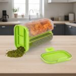 Plastic 2 Sections Air Tight Transparent Food Grain Cereal Storage Container (2 ltr) - Image 6