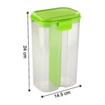 Plastic 2 Sections Air Tight Transparent Food Grain Cereal Storage Container (2 ltr) - Image 7