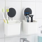 Wall Mounted Plastic Toothbrush Holder with Adhesive Installation (2 Pc) - Image 4