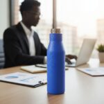 Classic Stainless Steel Water Bottle Blue Color (1000 ML, 1 Piece) - Image 3