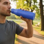 Classic Stainless Steel Water Bottle Blue Color (1000 ML, 1 Piece) - Image 4