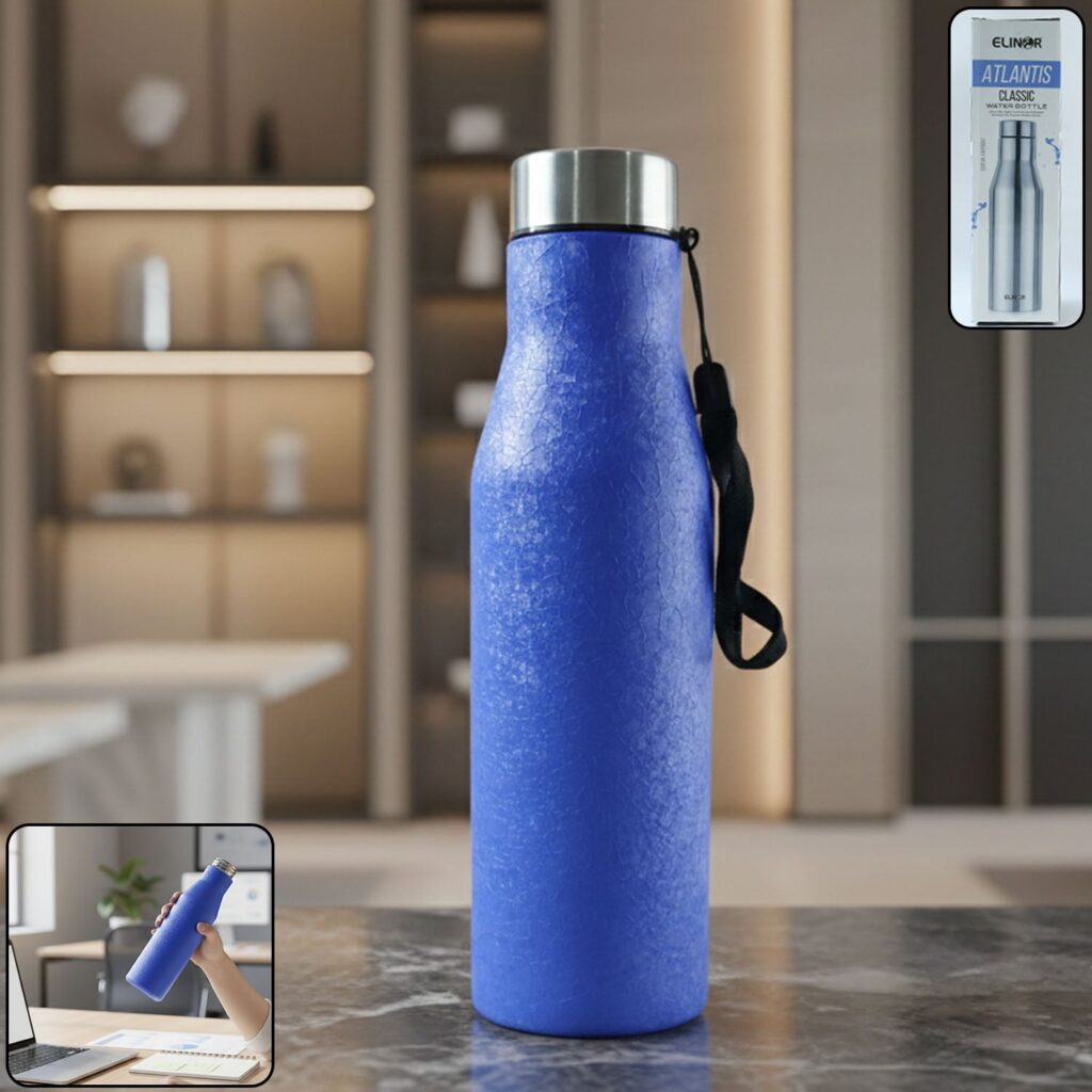 Durable Blue Stainless Steel Water Bottle 1000 ML