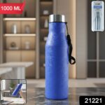 Classic Stainless Steel Water Bottle Blue Color (1000 ML, 1 Piece) - Image 2