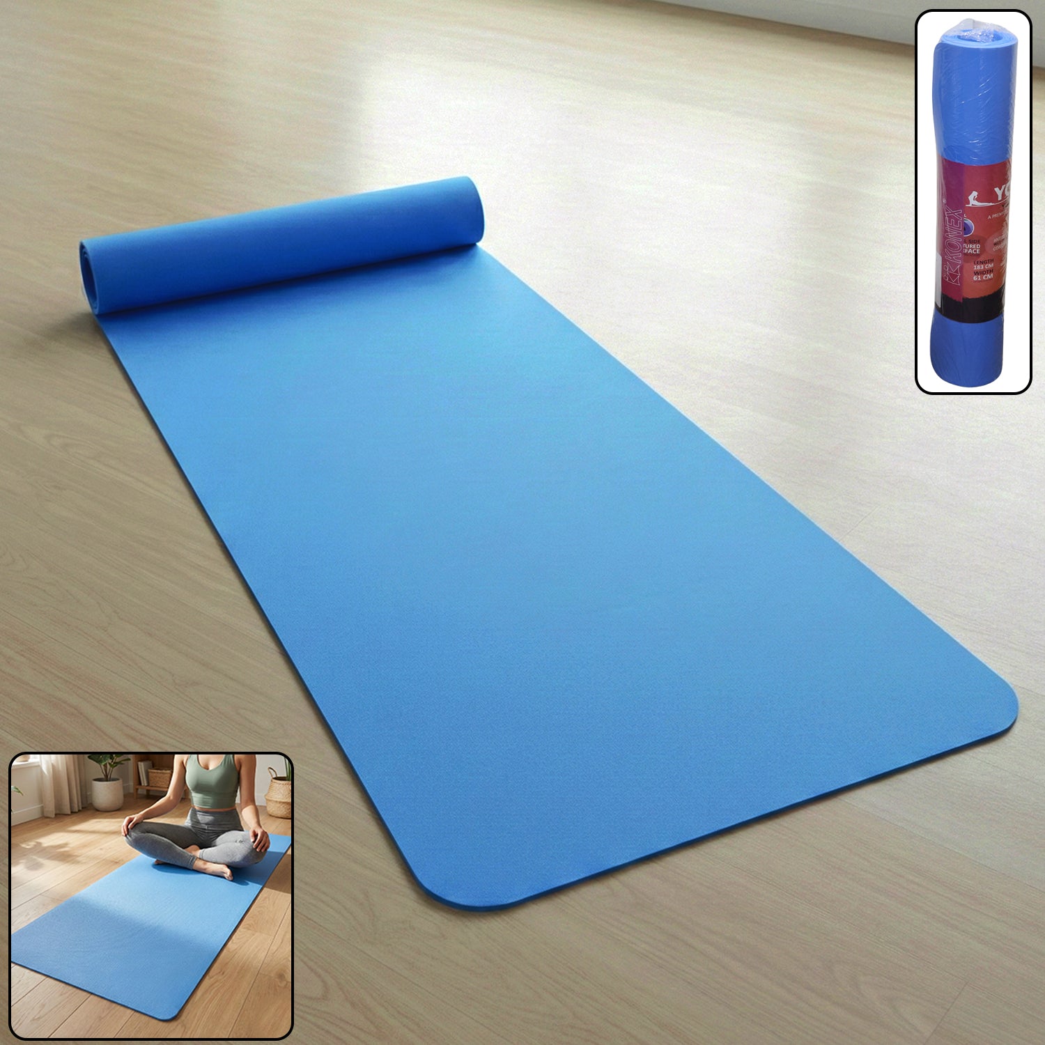yogamat-WOSKU-01.jpg Premium Non-Slip Yoga Mat for Home & Gym (1 Pc) - Image 1